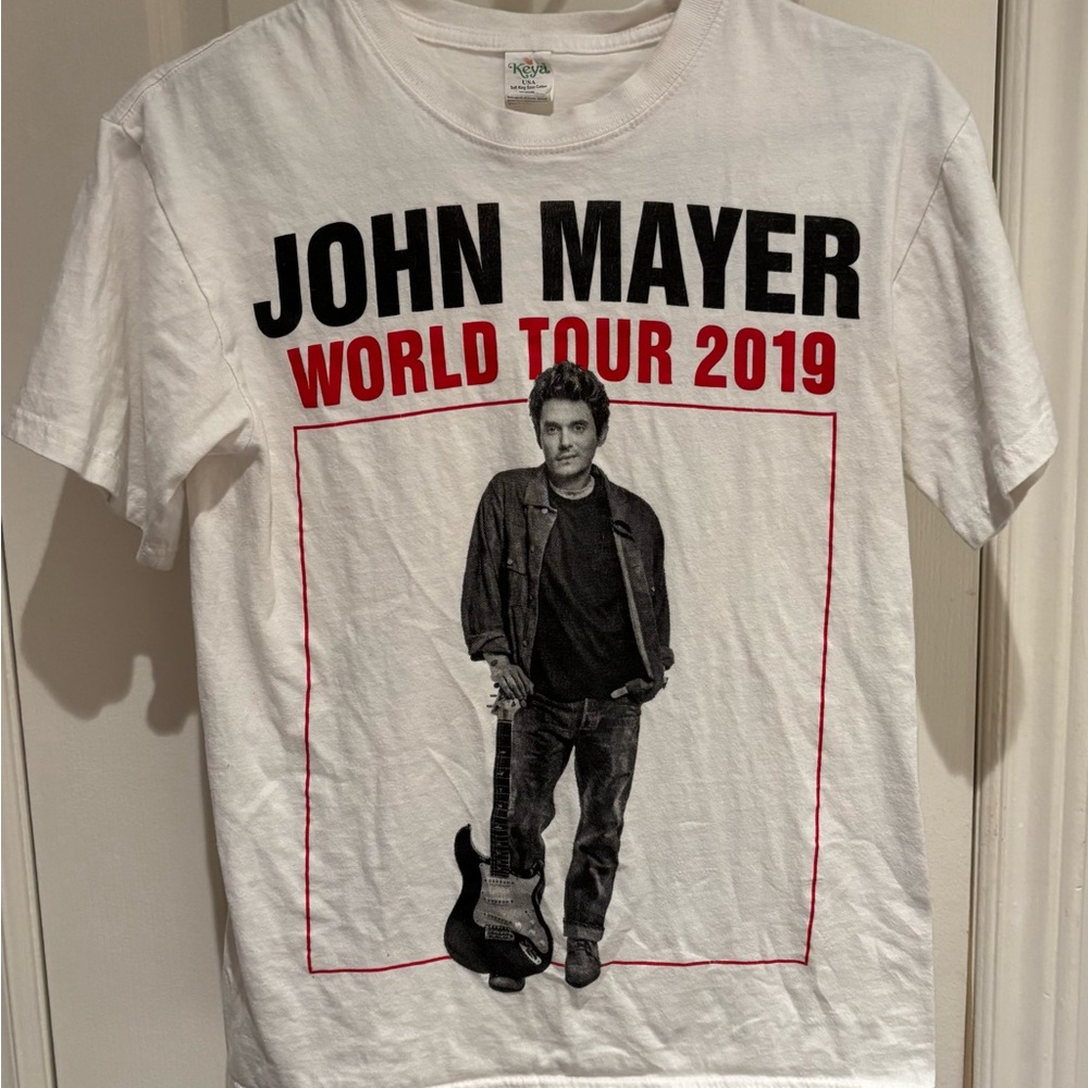 Just USA White Graphic Tee - John Mayer World Tour 2019 Size S